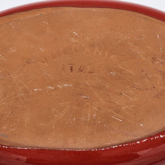 Italian Pottery Red Oval Casserole - Picture 4 of 6